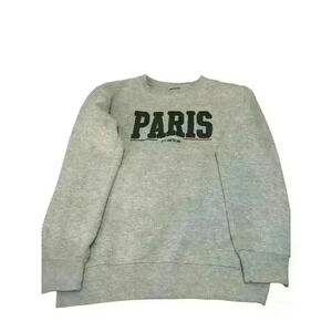 HELLO PARIS- Crewneck Sweater / Grey/ Size: S